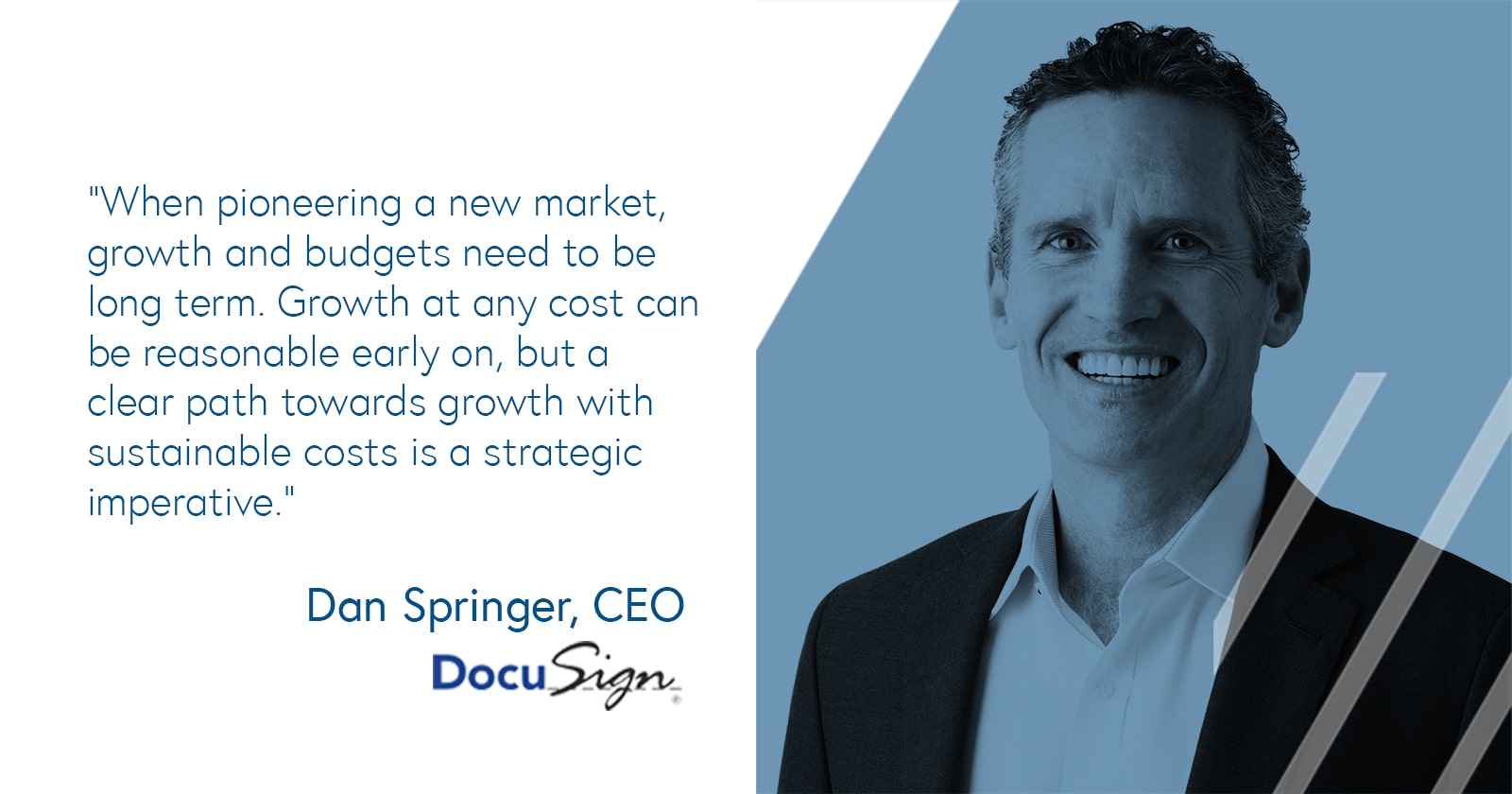 Sustainable business growth according to Dan Springer, CEO of DocuSign