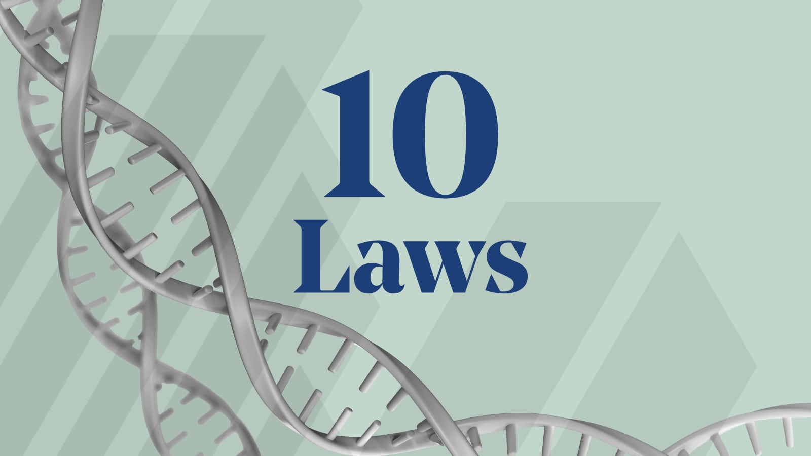 10 Laws slide with DNA double helix