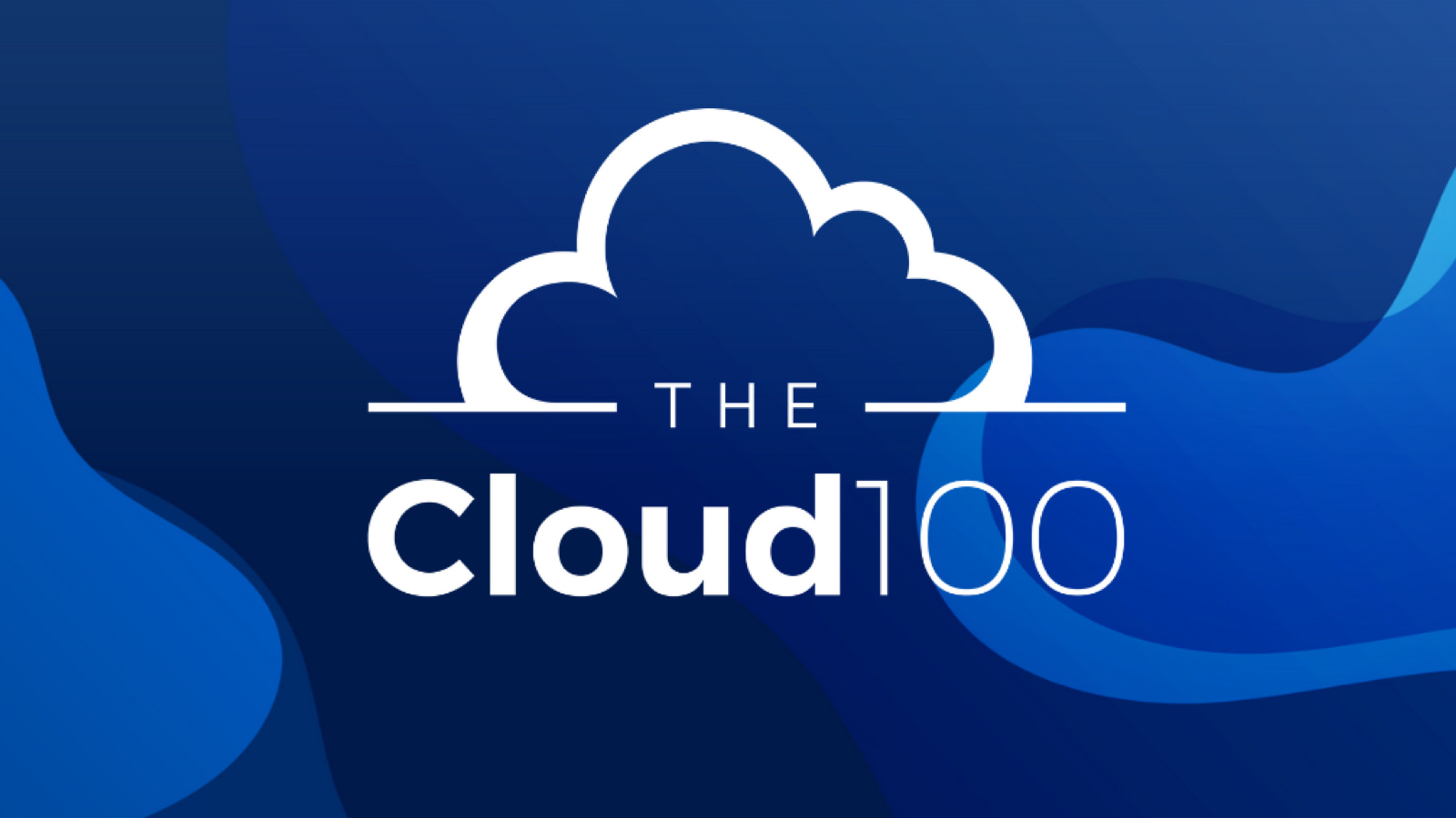 The Cloud 100 logo over blue background