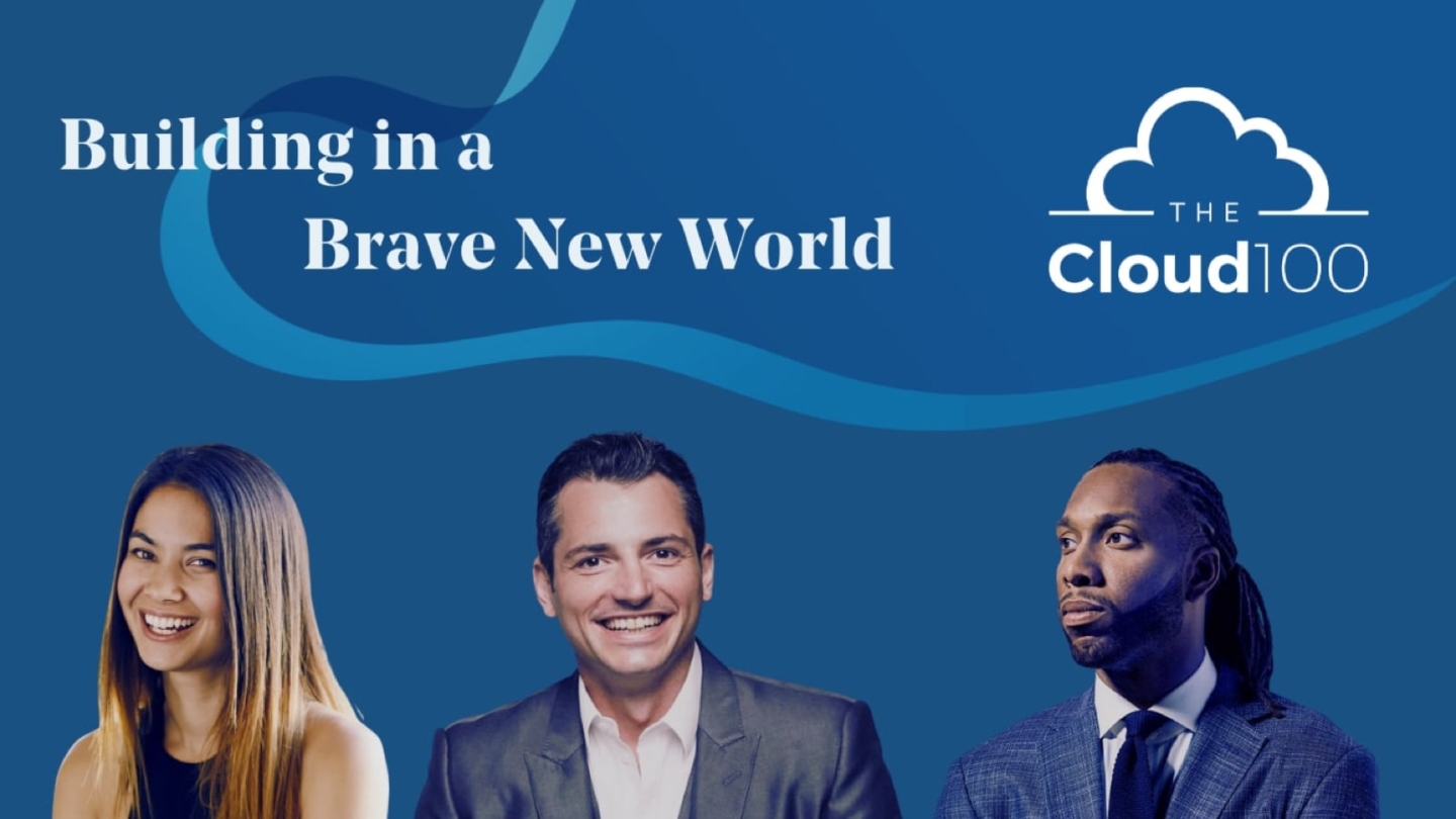 headshot of three people with The Cloud 100 logo