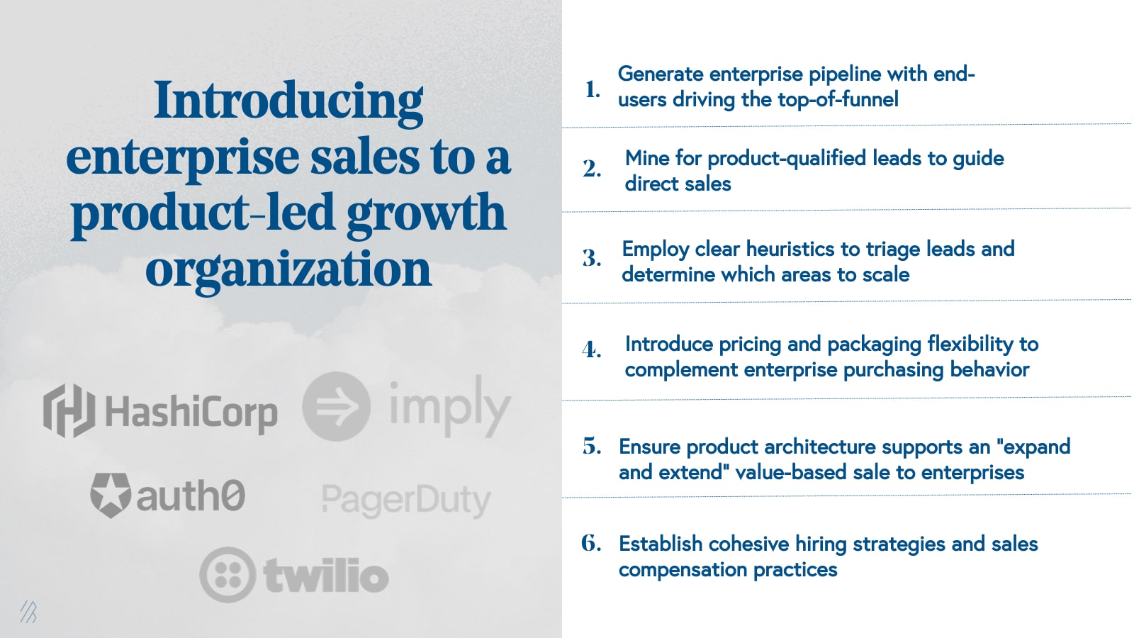 Introducing enterprise sales to a product-led growth organization