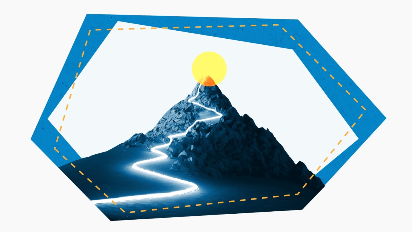 illustrative graphic of mountain