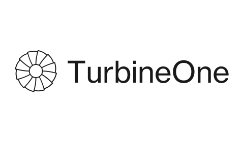 Black TurbineOne logo with transparent background