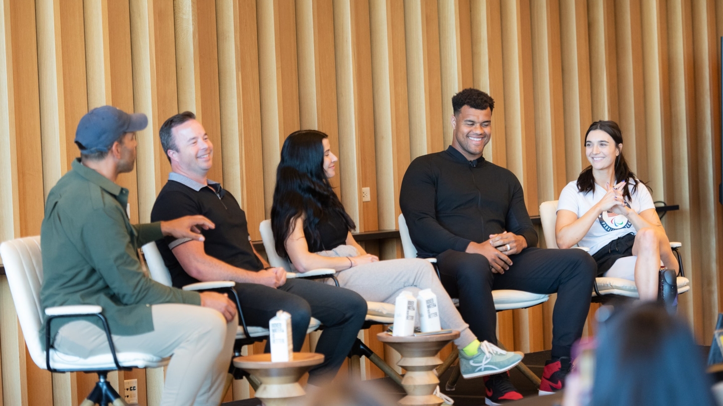 Arik on a panel with CEOs