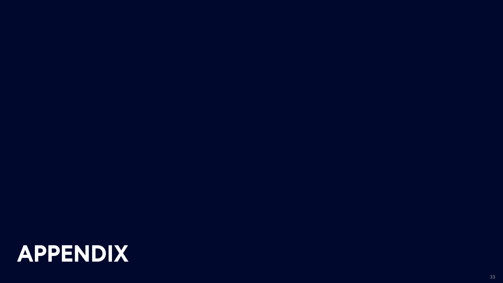 Appendix title slide