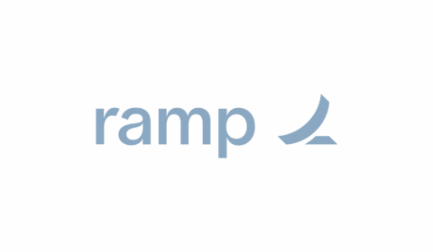 ramp company logo in blue
