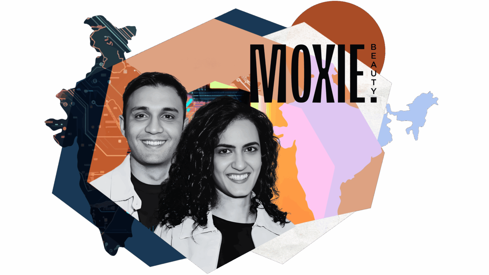 Moxie funding news graphic with founder headshots