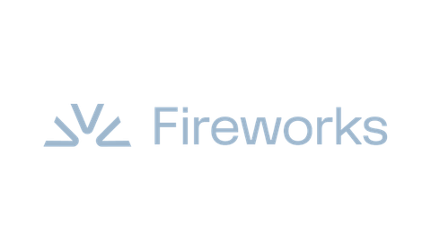 Fireworks company logo in blue